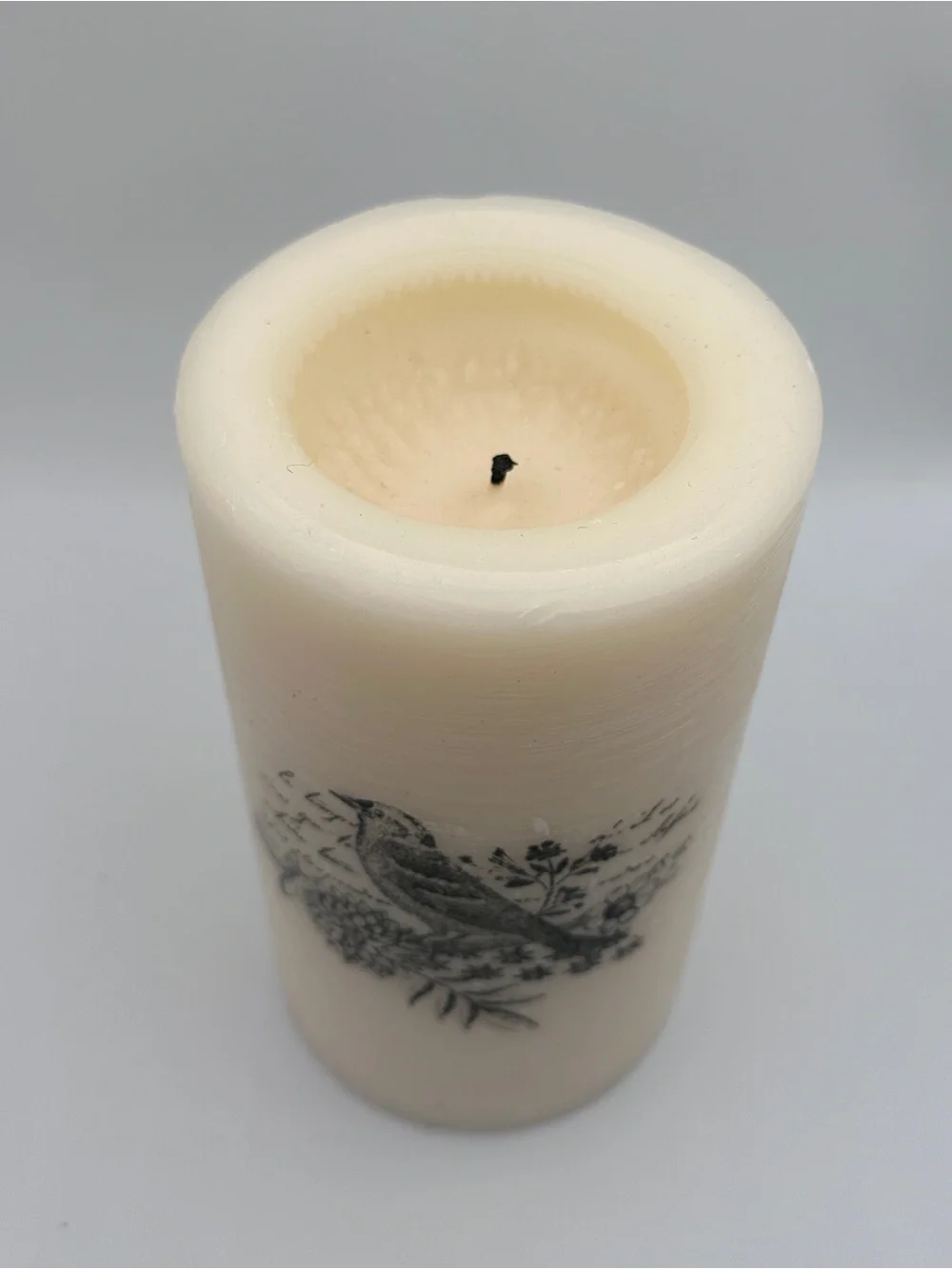 Unbranded Cream Decorative 7” Tall Bird Classic Pillar Candle